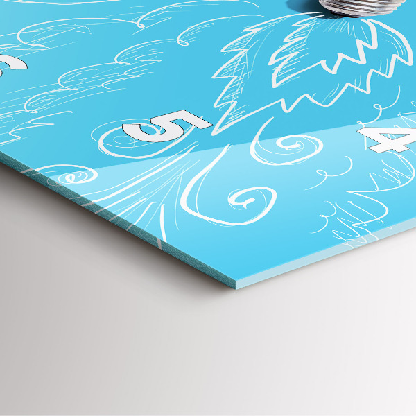 Orologio quadrato Disegno della lampadina