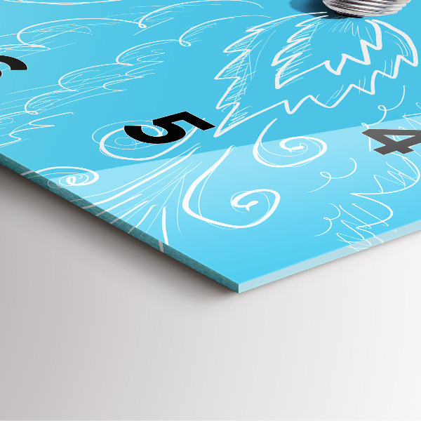 Orologio quadrato Disegno della lampadina