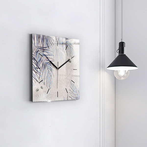 Orologio quadrato Foglia di palma