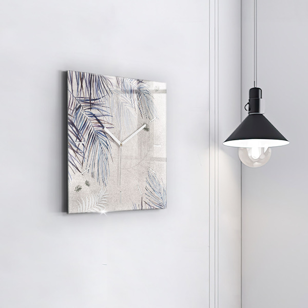 Orologio quadrato Foglia di palma