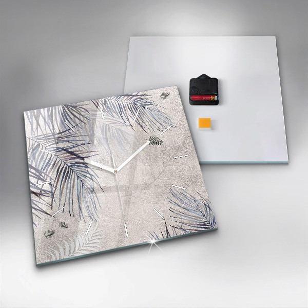 Orologio quadrato Foglia di palma