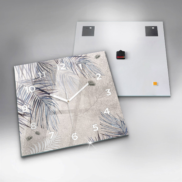 Orologio quadrato Foglia di palma