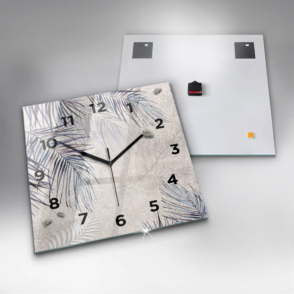 Orologio quadrato Foglia di palma