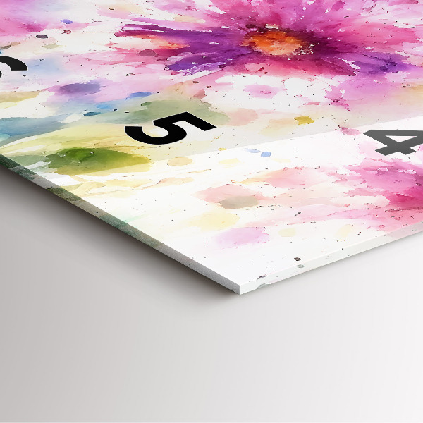 Orologio quadrato Fiori dipinti