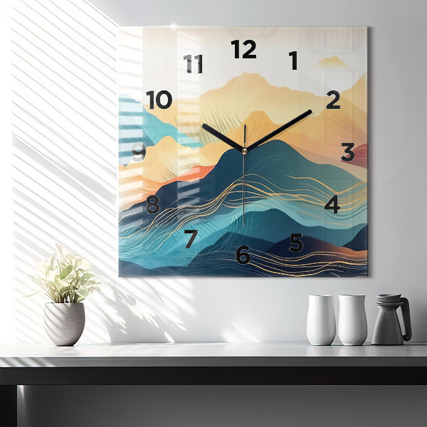 Orologio quadrato Paesaggio montano