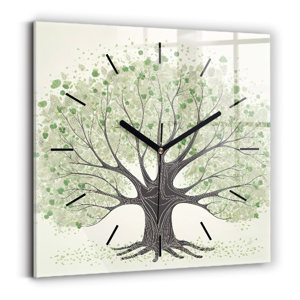Orologio quadrato Grande albero natura