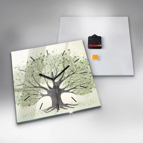Orologio quadrato Grande albero natura