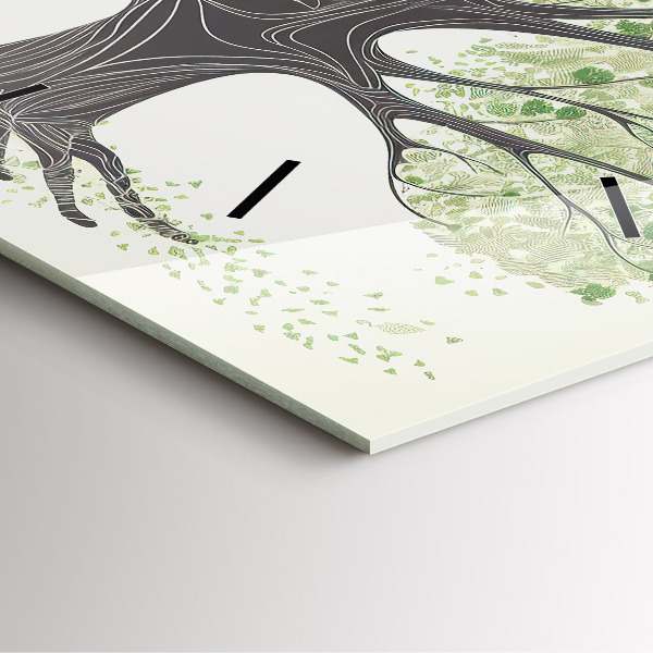 Orologio quadrato Grande albero natura