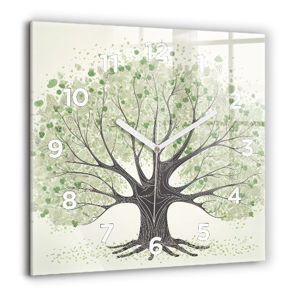 Orologio quadrato Grande albero natura