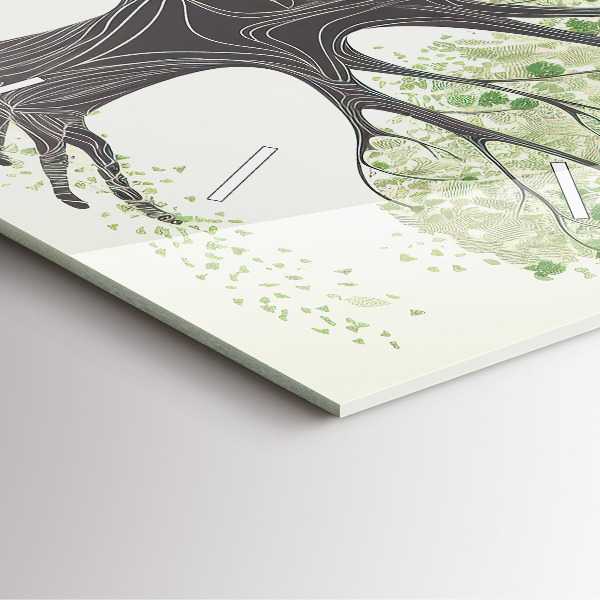 Orologio quadrato Grande albero natura