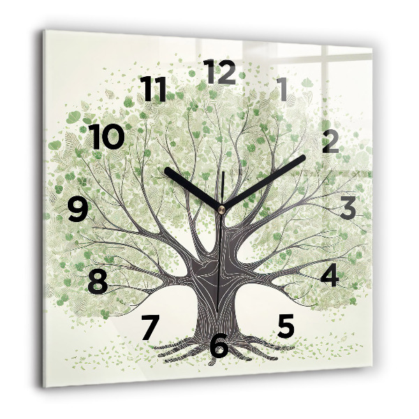 Orologio quadrato Grande albero natura