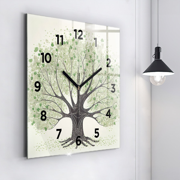 Orologio quadrato Grande albero natura