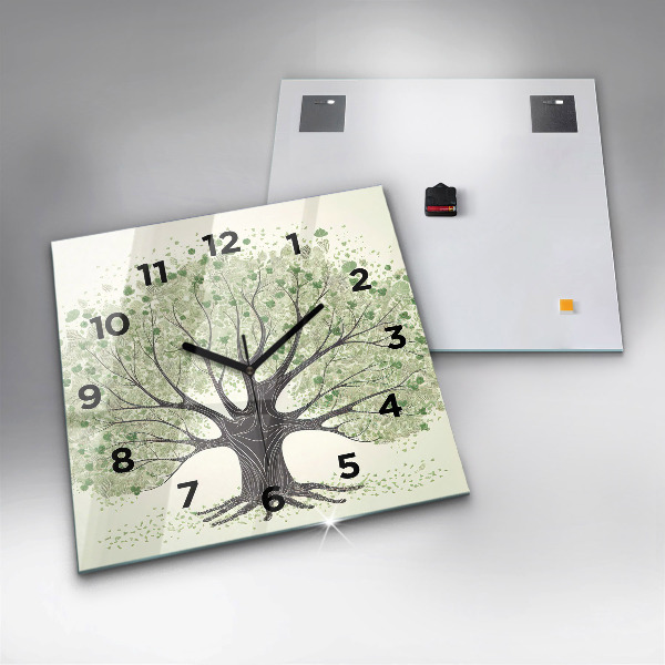 Orologio quadrato Grande albero natura