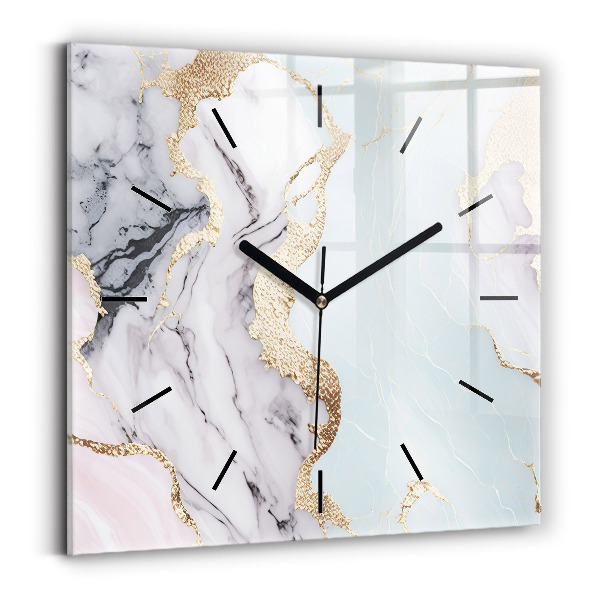 Orologio quadrato Marmo pastello