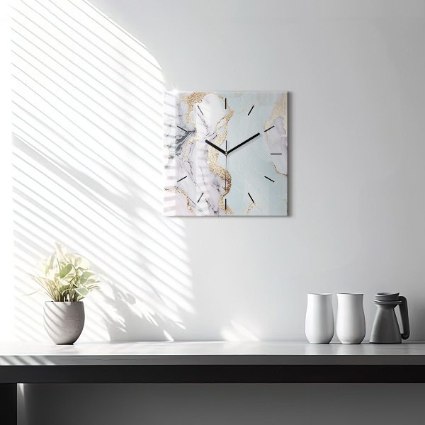 Orologio quadrato Marmo pastello