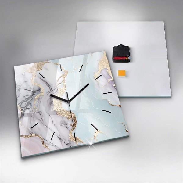 Orologio quadrato Marmo pastello