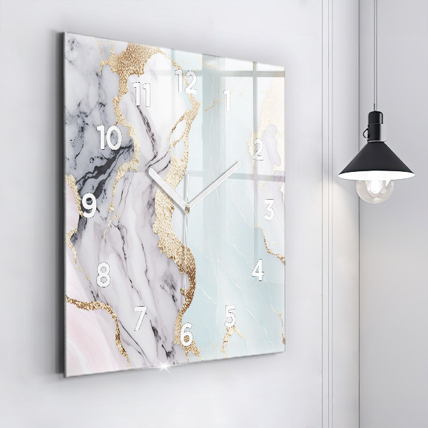 Orologio quadrato Marmo pastello