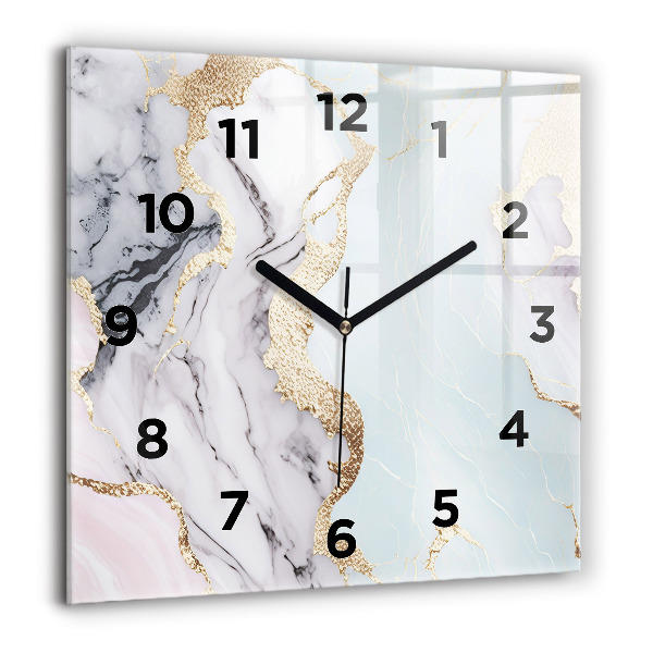 Orologio quadrato Marmo pastello