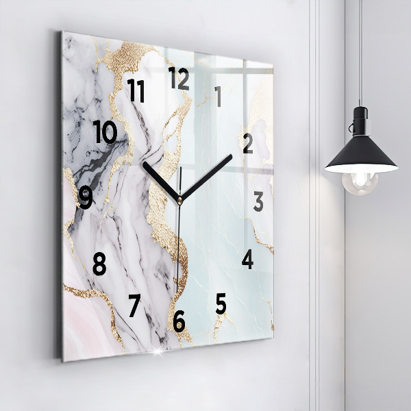 Orologio quadrato Marmo pastello