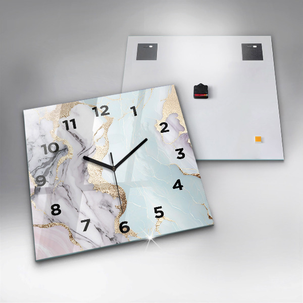 Orologio quadrato Marmo pastello