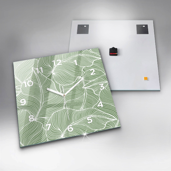 Orologio quadrato Foglie modello natura