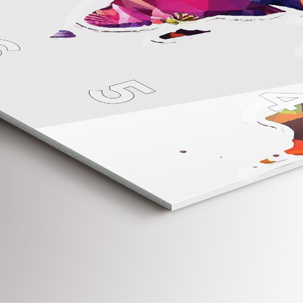 Orologio quadrato Triangoli della mappa del mondo