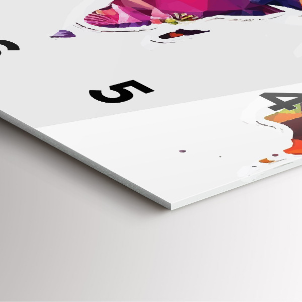 Orologio quadrato Triangoli della mappa del mondo