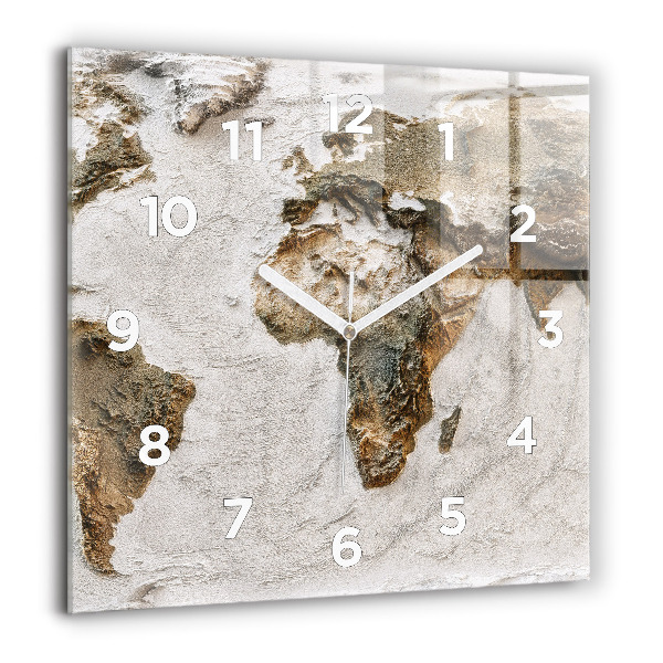 Orologio quadrato Mappa del vecchio mondo