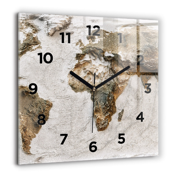 Orologio quadrato Mappa del vecchio mondo