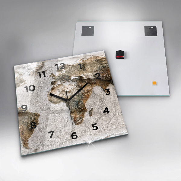Orologio quadrato Mappa del vecchio mondo