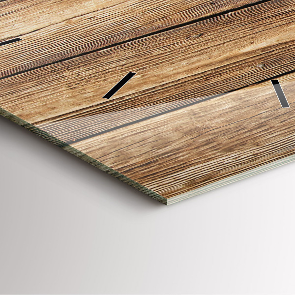 Orologio quadrato Tavole di legno