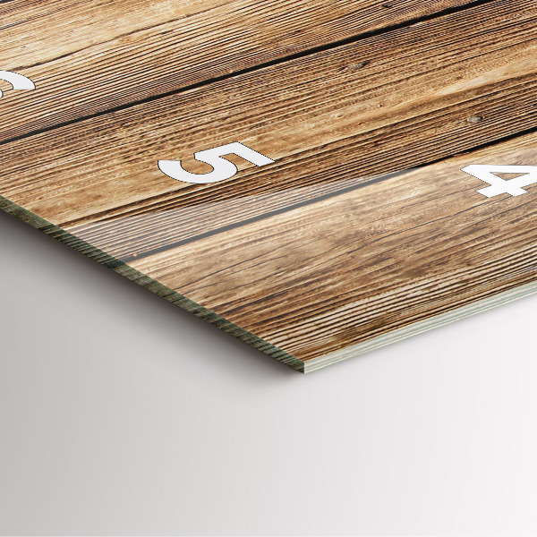 Orologio quadrato Tavole di legno