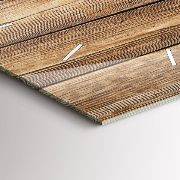 Orologio quadrato Tavole di legno