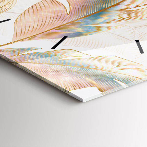 Orologio quadrato Motivo foglia naturale