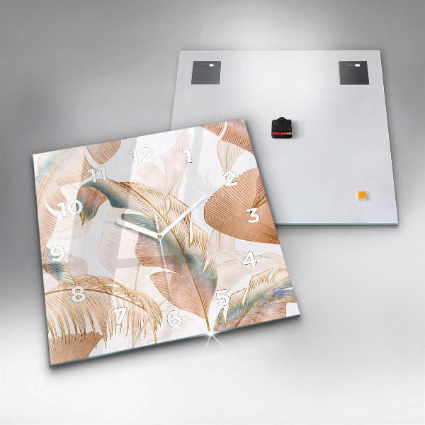 Orologio quadrato Motivo foglia naturale