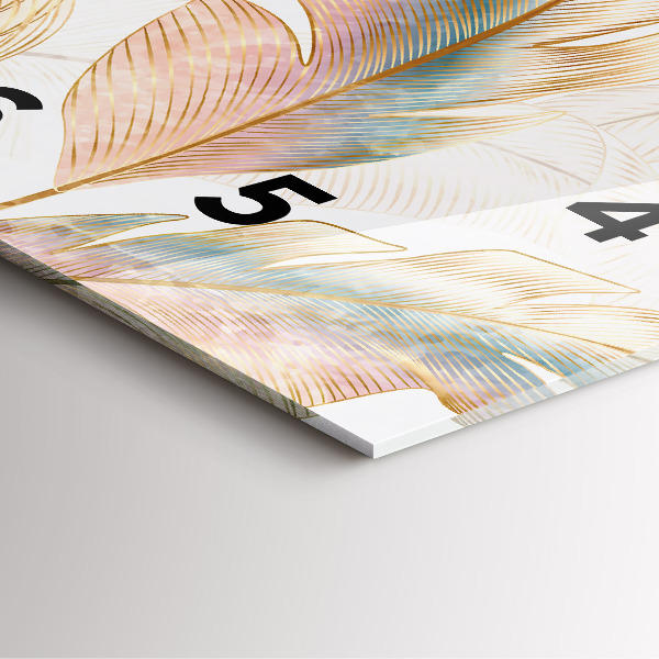 Orologio quadrato Motivo foglia naturale