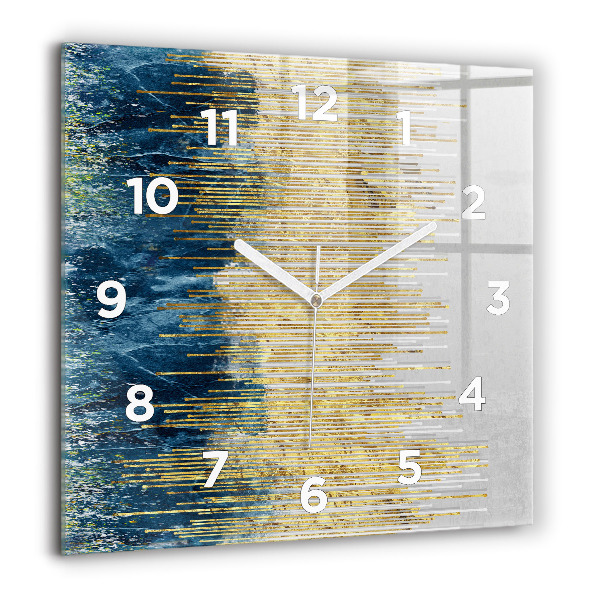 Orologio quadrato Motivo decorativo e oro