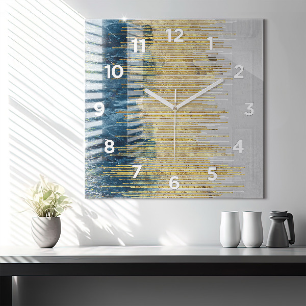 Orologio quadrato Motivo decorativo e oro