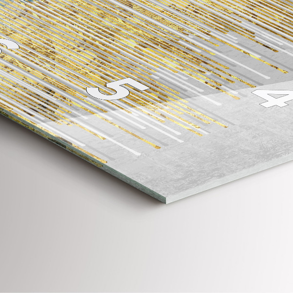 Orologio quadrato Motivo decorativo e oro