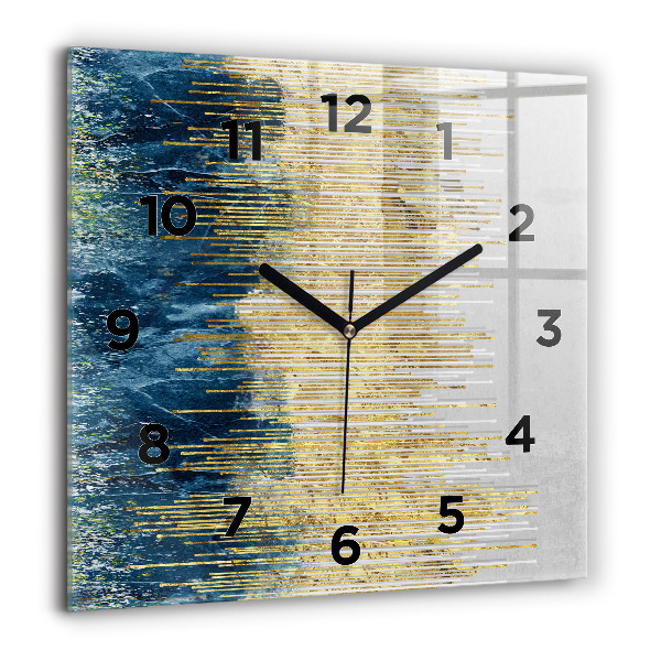 Orologio quadrato Motivo decorativo e oro