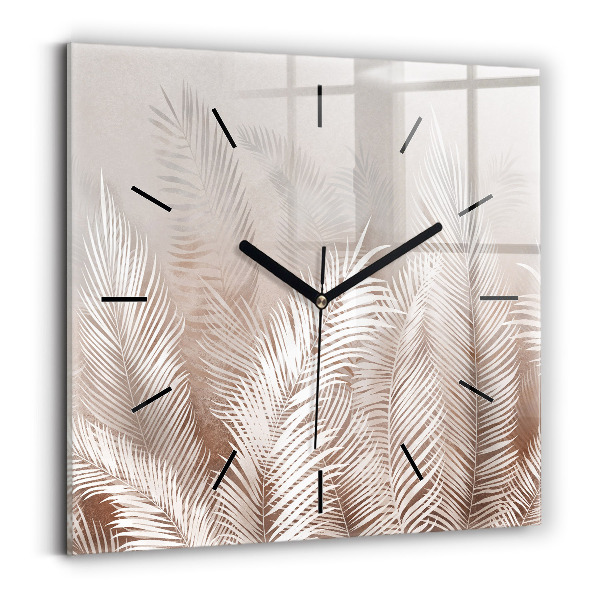 Orologio quadrato Foglie tropicali boho