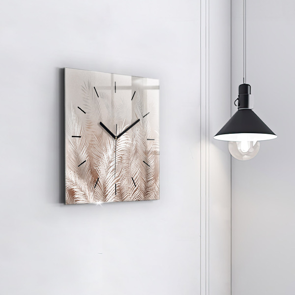 Orologio quadrato Foglie tropicali boho