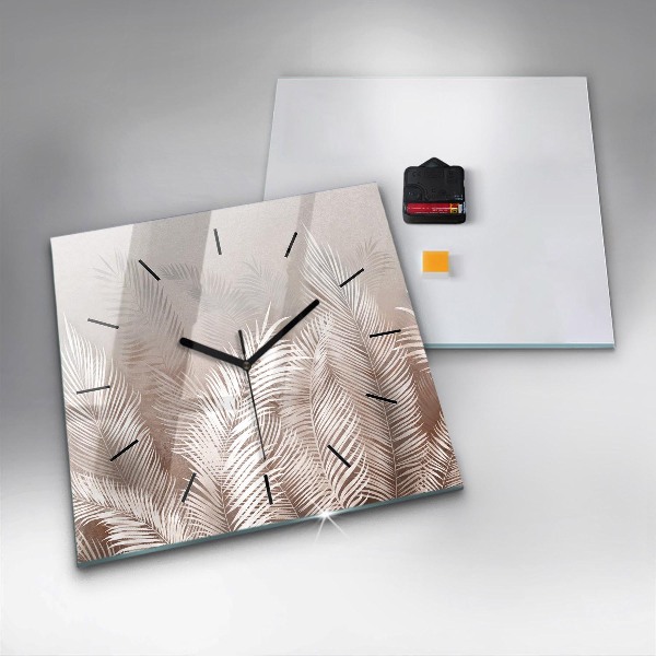 Orologio quadrato Foglie tropicali boho