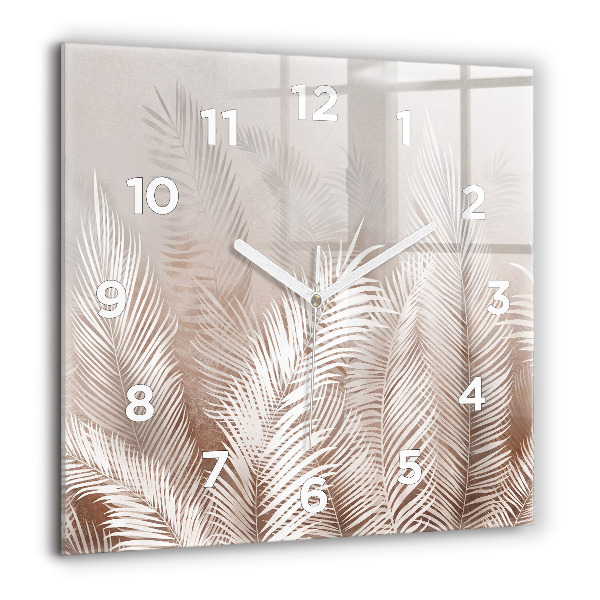 Orologio quadrato Foglie tropicali boho