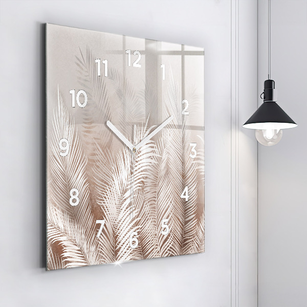 Orologio quadrato Foglie tropicali boho