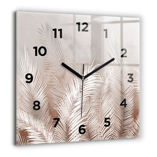Orologio quadrato Foglie tropicali boho