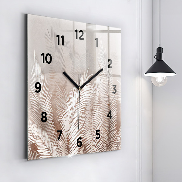 Orologio quadrato Foglie tropicali boho
