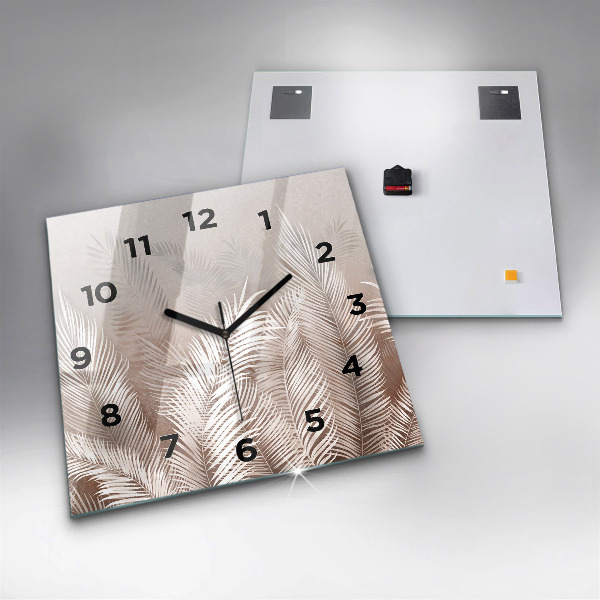 Orologio quadrato Foglie tropicali boho
