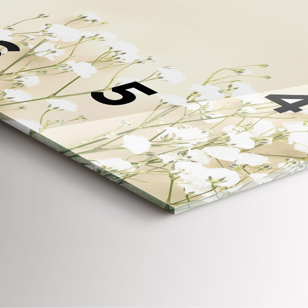 Orologio quadrato Fiori di gipsofila in fiore