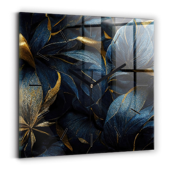 Orologio quadrato Fiori decorativi